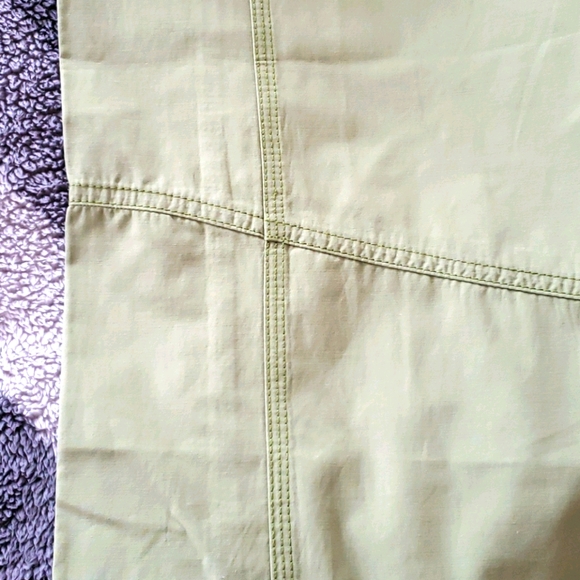 Sigrid Olsen wide leg pants in dark sage color - Picture 2 of 7